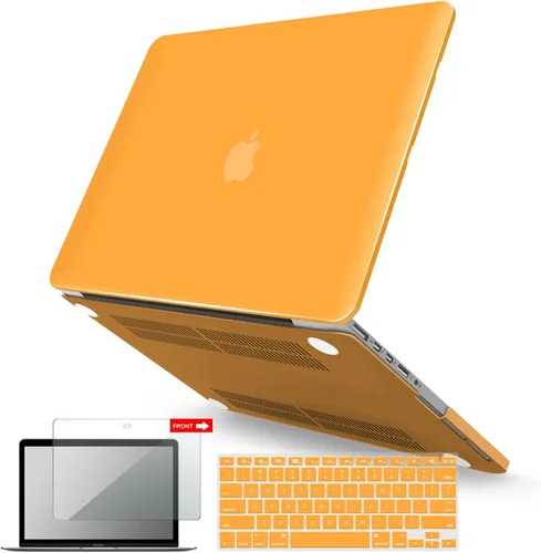 Vista 23 de IBENZER Compatible con MacBook Pro de 13 pulgadas 2015 2014 2013 finales 2012 A1502 A1425, carcasa rígida y cubierta de teclado y protector