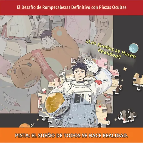 Vista 2 de Pintoo Rompecabezas de la serie Imagination de 2000 piezas para adultos – Maiya – Dreams Come Challenge con piezas de rompecabezas ocultas que