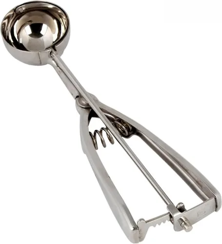 Vista 13 de TrueCraftware - Cuchara ovalada de 1-1/2 oz con mango de agarre doble de acero inoxidable - Cuchara de galletas para hornear cucharas de galletas