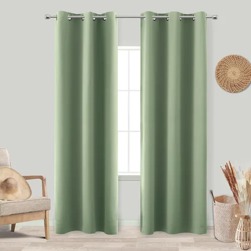 Vista 212 de KOUFALL Cortinas Doradas de Lujo Opacas para Sala de Estar, Elegantes Modernas Cortinas para Sala de 84 Pulgadas de Largo 2025