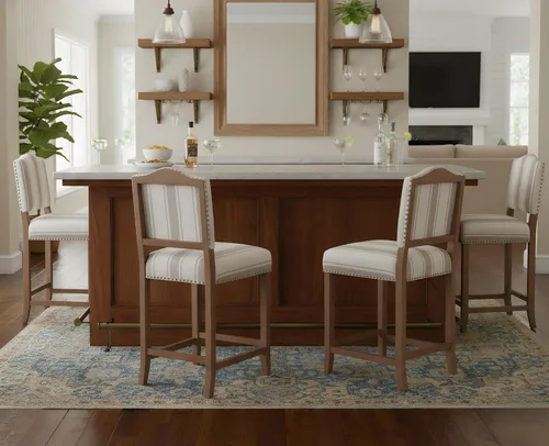 Vista 12 de EALSON - Juego de 2 taburetes de bar de altura de mostrador de estilo granja, taburetes de bar con respaldo de ratán y tapizado de lino, sillas