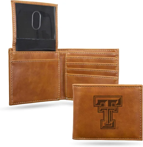 Vista 10 de NCAA Rico Industries Cartera Billetera con Grabado Láser Cartera Billetera con Grabado Láser - Diseño Delgado - Gran Regalo
