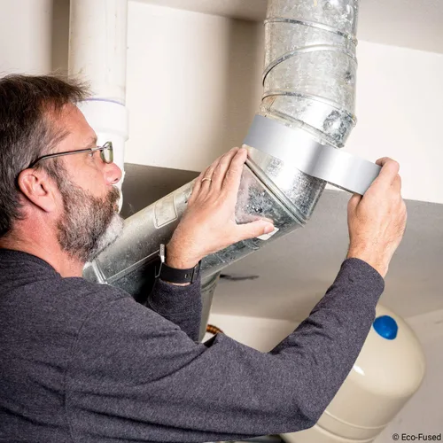 Vista 5 de Eco-Fused Cinta adhesiva de papel de aluminio para reparaciones de calefacción y aire acondicionado, térmicamente conductora, resistente a llamas