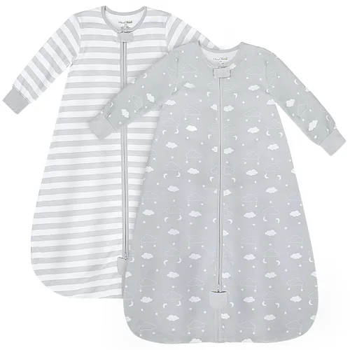 Vista 51 de Mama Cheetah Saco de dormir para bebé de 0.5 TOG, Manta Vestible de Algodón Orgánico para Bebé con Cremallera Bidireccional, Saco de Dormir