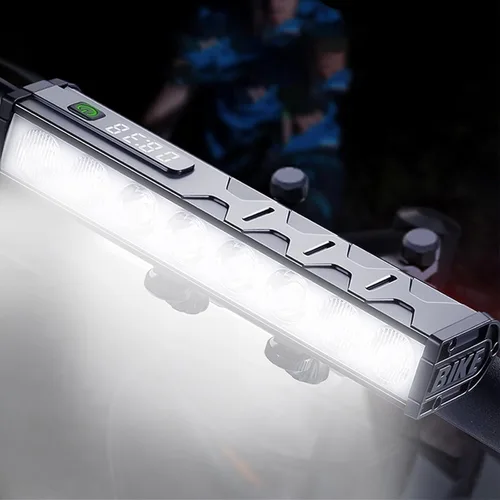 Vista 12 de Luces de bicicleta, 17 LED de 4000 lúmenes, luz de bicicleta con 4 modos, 10000 mAh USB recargable luz de bicicleta para bicicleta con pantalla