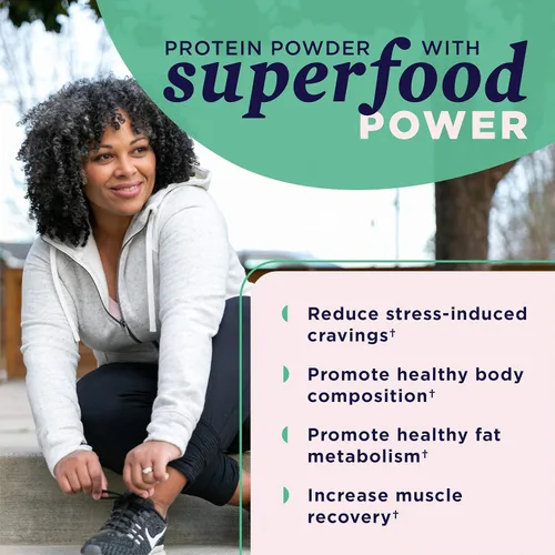 Vista 3 de Ancient Nutrition Proteína en polvo a base de plantas, proteína vegetal +, chocolate, suplemento de superalimentos veganos orgánicos, 0.55 onzas