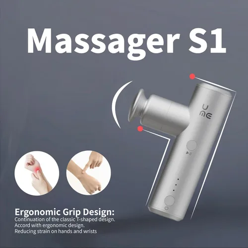 Vista 6 de S1 Mini pistola de masaje, pistola de masaje de percusión de tejido profundo para relajación muscular corporal, pistola de masaje de mano