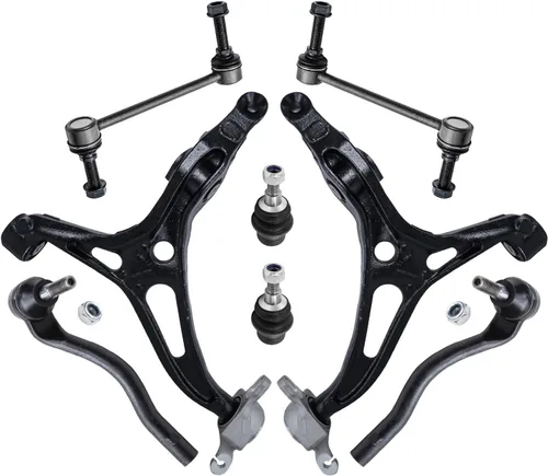 Vista 87 de Detroit Axle - Kit de 8 piezas para Chevy GMC Silverado Sierra Suburban 1500 Yukon Cadillac Escalade 2 brazos de control superior, 2 barras
