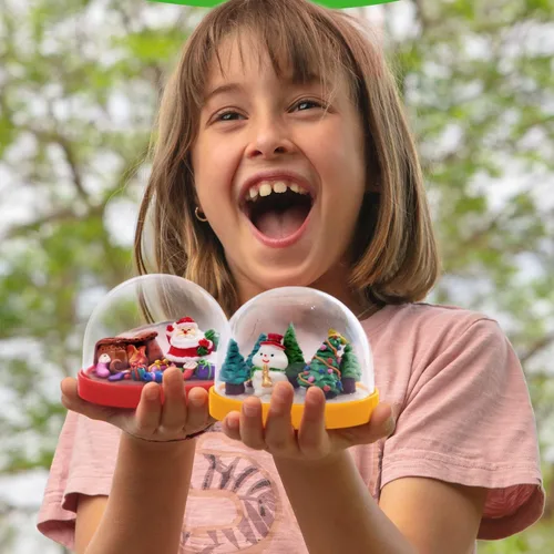 Vista 7 de Kipipol Haz tu Propio Kit de Globo de Agua Navideño – Kit de Fabricación de Globo de Nieve DIY 3X con 3 Figuras, 10 Paquetes de Arcilla de Modelado