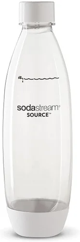 Vista 2 de sodastream Botellas de carbonatación de 1 litro, aptas para fabricantes de lujo Source/Genesis (paquete doble) (blanco)