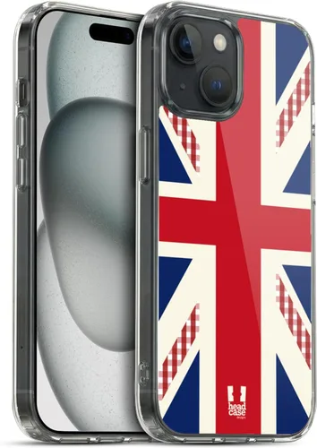 Vista 30 de Head Case Designs Blue Gingham Union Jack Collection - Funda de gel suave compatible con Apple iPhone 7 Plus/iPhone 8 Plus