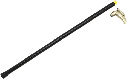 Vista 5 de Snake Eye Tactical Mango de peltre para bastón de caminar de 34.5 pulgadas con pequeño almacenamiento sin hoja