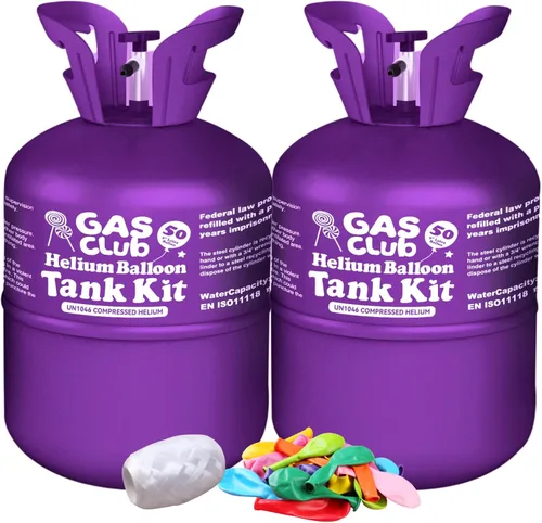 Vista 8 de GasClub Tanque de Helio de 13L para Globos en Casa Tanque de Helio para Globos Hasta 50 Globos de Látex