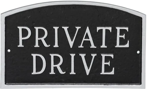 Vista 6 de Montague Metal Products - Placa de metal fundido con diseño de arco privado - Placa de exhibición de pared o césped - Aluminio recubierto de polvo