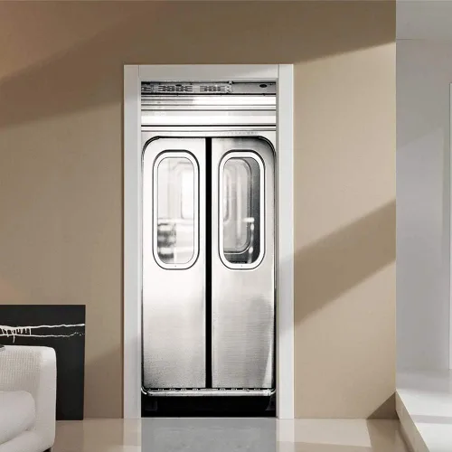 Vista 18 de ChezMax Calcomanías para puerta, calcomanías 3D para puerta, murales de puerta para despegar y pegar, papel tapiz de vinilo decorativo extraíble