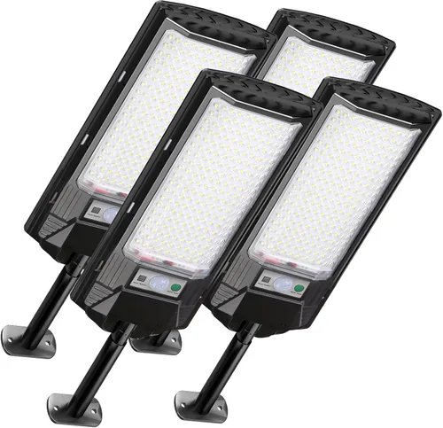 Vista 10 de Luces solares impermeables para exteriores, 3000 lúmenes, luz de inundación LED con sensor de movimiento, iluminación de seguridad al aire libre