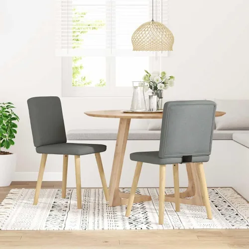 Vista 12 de Modern Dining Chairs 2-Piece Set Black Fabric Upholstered Kitchen Chairs with Metal Frame and Foam Padding for Dining Room Living Room Farmhouse