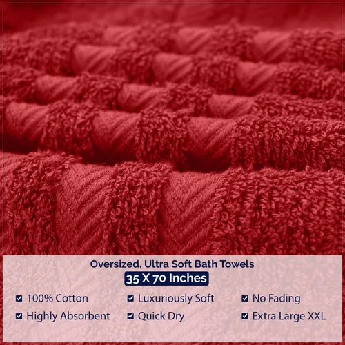 Vista 44 de DAN RIVER Paquete de 2 sábanas de baño de lujo 35x70, 600 GSM, toallas de 100% algodón hilado en anillo suaves y de secado rápido, ideales para Beige