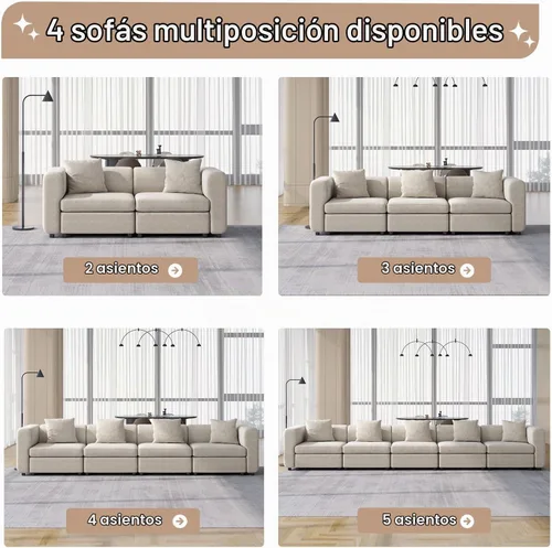 Vista 9 de Guyii Sofá Seccional de Terciopelo, Sofá Loveseat Moderno de Gran Tamaño con 2 Almohadas, Sofá Convertible de 81.88 pulgadas de Largo con Cojines