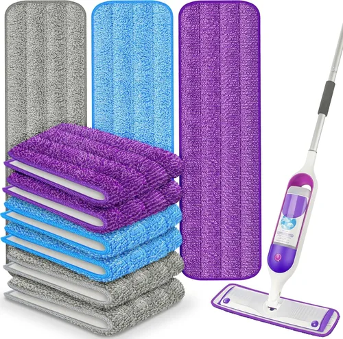 Vista 10 de Reusable Mop Pads for Swiffer PowerMop, Mop Refills for Multi-Surface Floor