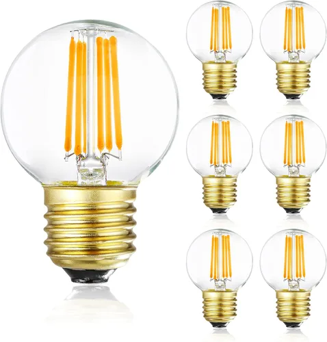 Vista 15 de Leools - Bombilla LED atenuable G16.5 de 40 W G16 1/2 LED, bombilla Edison de 2700 K, 4 W, bombilla LED E26 de globo para ventilador de techo