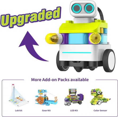 Vista 5 de BOTZEES Classic Plus - Robots de codificación para niños, robot de control remoto, 8 en 1 AR STEM juguetes para niños de más de 4 años