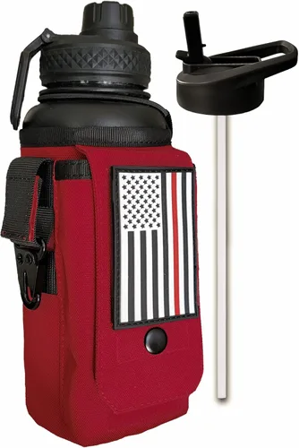Vista 18 de Iron Infidel Battle Bottle - Botella de agua aislada de 32 onzas con tapa de popote y tapa para beber, frasco de metal de acero inoxidable incluye