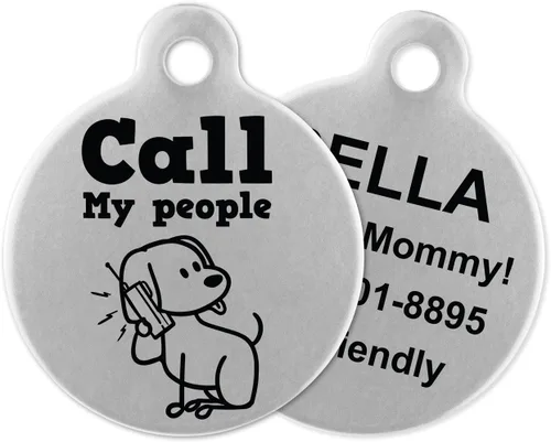 Vista 18 de If It Barks - Etiquetas de identificación de mascotas grabadas para perros - Etiquetas de identificación personalizadas de acero inoxidable