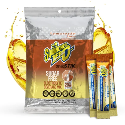 Vista 16 de Bebida en polvo Qwik Stik de Sqwincher, con electrolitos y sin azúcar (contiene 50 unidades), FRUIT PUNCH, 50