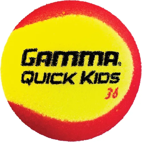 Vista 10 de GAMMA Quick Kids Training Tennis Balls for Kids & Beginners, Low-Compression Core Reduces Speed & Bounce, Great for Tennis Practice, USTA & ITF