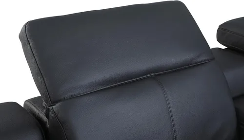 Vista 38 de BlackJack Furniture Venice - Sofá modular de cuero italiano de grano superior de 5 piezas con 3 reclinables eléctricos, reposacabezas ajustable