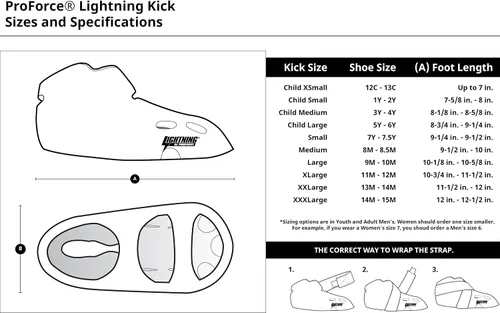 Vista 2 de Pro Force Lightning Kicks - Zapatos de sparring - Negro - Talla 1-2 Niño S