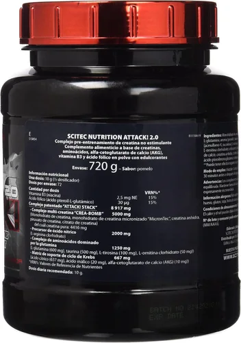 Vista 2 de Scitec Attack 25.40 oz Toronja