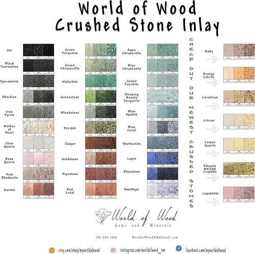 Vista 7 de World of Wood: Ruby Pure - Piedra de incrustación triturada perfecta para incrustaciones de madera, joyas, arte y más (consistencia media)