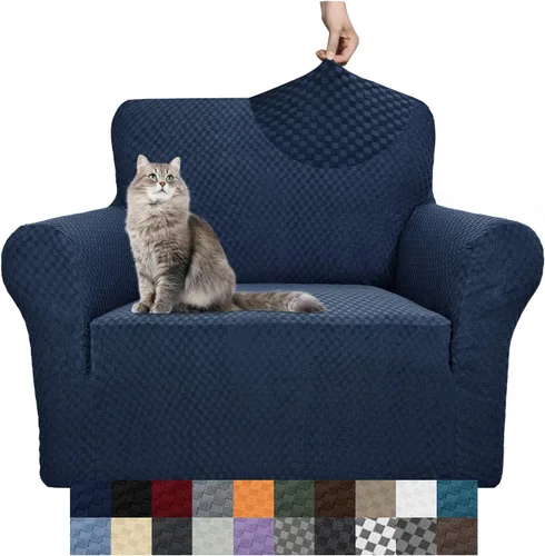 Vista 15 de YEMYHOM - Funda para sofá con diseño de jacquard, funda de gran elasticidad para sala de estar, funda de sillón a prueba de perros y gatos