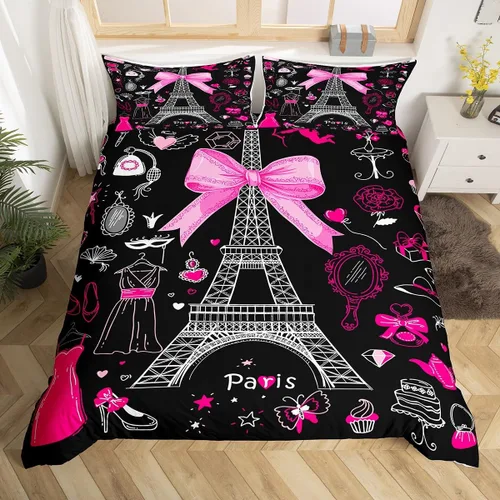 Vista 17 de Funda de edredón de caballo blanco y marrón, juego de ropa de cama 3D de animales de granja occidental para niñas y niños, funda de edredón