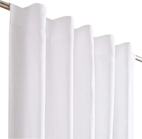Vista 12 de Cortinas de lino natural – Juego de 2 paneles con pestaña trasera, 50 x 63 pulgadas cada uno, cortinas texturizadas con aspecto de lino para sala