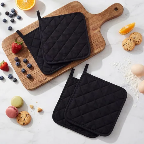 Vista 6 de Uiifan 30 Pieces Cotton Pot Holders for Kitchen Washable Heat Resistant Potholders Oven Hot Pads for Cooking and Baking, 7.87 x 7.87 x 0.2 Inch