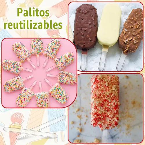 Vista 6 de 30 palitos acrílicos reutilizables para tartas, moldes para tartas, espejos, palitos de helado, molde para tartas para el hogar, pasteles, dulces