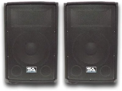 Vista 2 de Seismic Audio - Par de altavoces PA DJ de 12" de 600 vatios de audio PRO - Red eléctrica, monitores, bandas, karaoke, iglesias, bodas