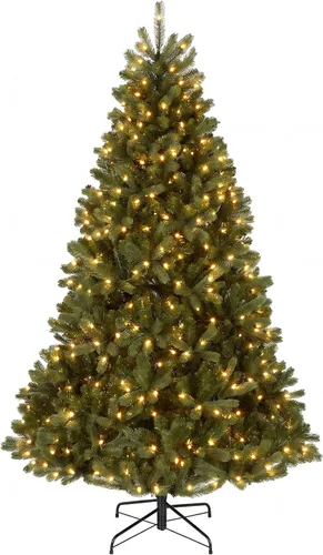 National Tree Company Árbol de Navidad de abeto Douglas preiluminado de 6.5