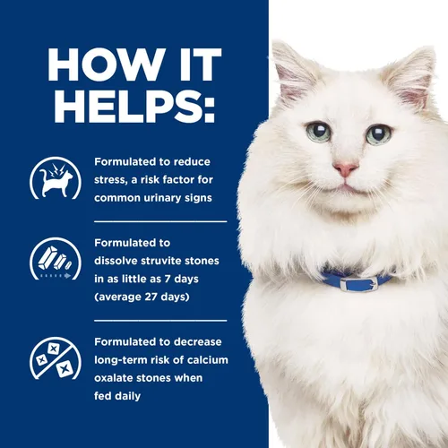 Vista 8 de Comida seca para gatos Hill's Prescription Diet c/d Multicare Stress Urinary Care sabor a pescado del océano, dieta veterinaria, bolsa de 8.5 lb