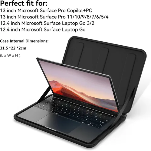 Vista 2 de Smatree Funda rígida para laptop Microsoft Surface Pro Copilot+PC de 13 pulgadas, para Microsoft Surface Pro de 13 pulgadas 11/10/9/8/7/6/5/4