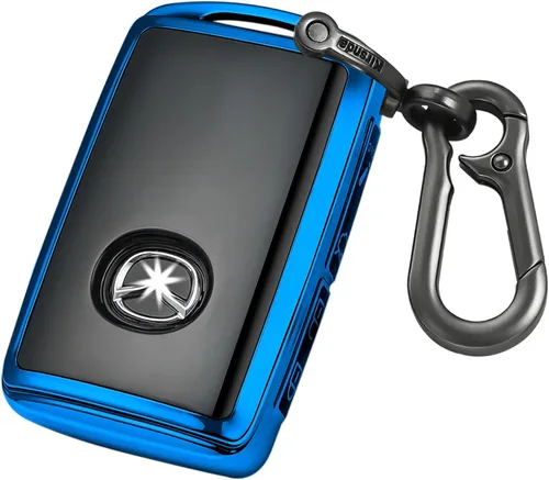 Vista 13 de Kirsnda Funda para llavero Mazda, funda con llavero, protección de TPU suave, 4 botones para llave 2019-2025 para 3, Hatchback, CX-50, CX-30, CX-70