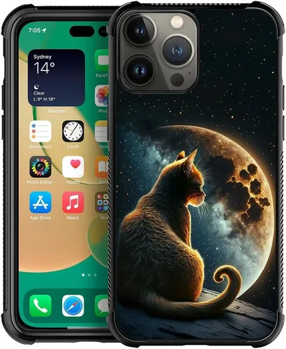 Vista 9 de ZHEGAILIAN Funda compatible con iPhone 15 Pro Max, funda protectora antideslizante de poliuretano termoplástico suave con cuatro esquinas reforzadas