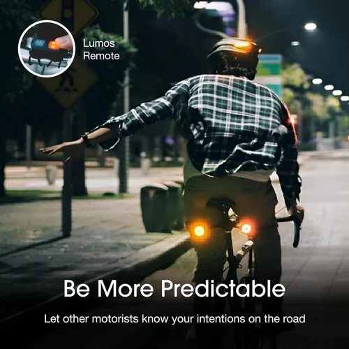 Vista 5 de Lumos Firefly - Sistema de luz inteligente para bicicleta, sincronización de luz LED delantera y trasera, brillo personalizado, patrón de flash