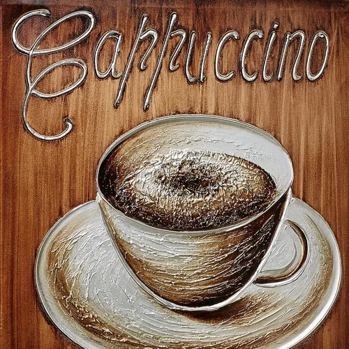 Vista 4 de Tazas de café para decoración de pared Juego de dos Arte colgante para cocina, tienda, comedor