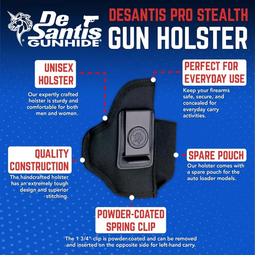 Vista 6 de Desantis Pro Stealth Funda Para Glock 26/27 Negro