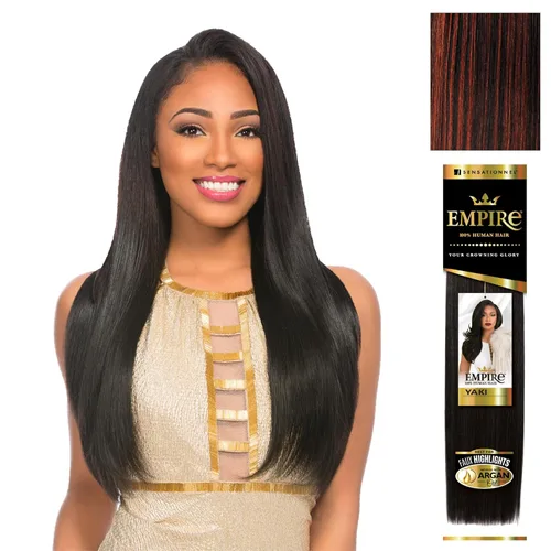 Vista 42 de Empire Yaki – 100% pelo humano Remy, tejido suave Yaki con aceite de argán, Sensationnel