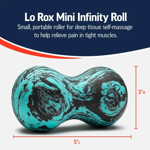 Vista 3 de OPTP Lo Rox Mini Infinity Roll - Mini rodillo portátil y herramienta de liberación miofascial para automasaje de tejido profundo y alivio muscular